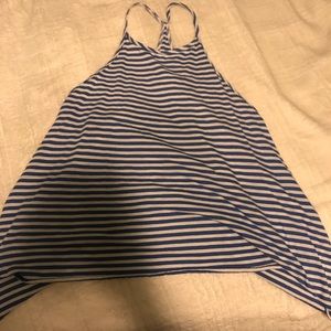 Blue striped hollister halter top